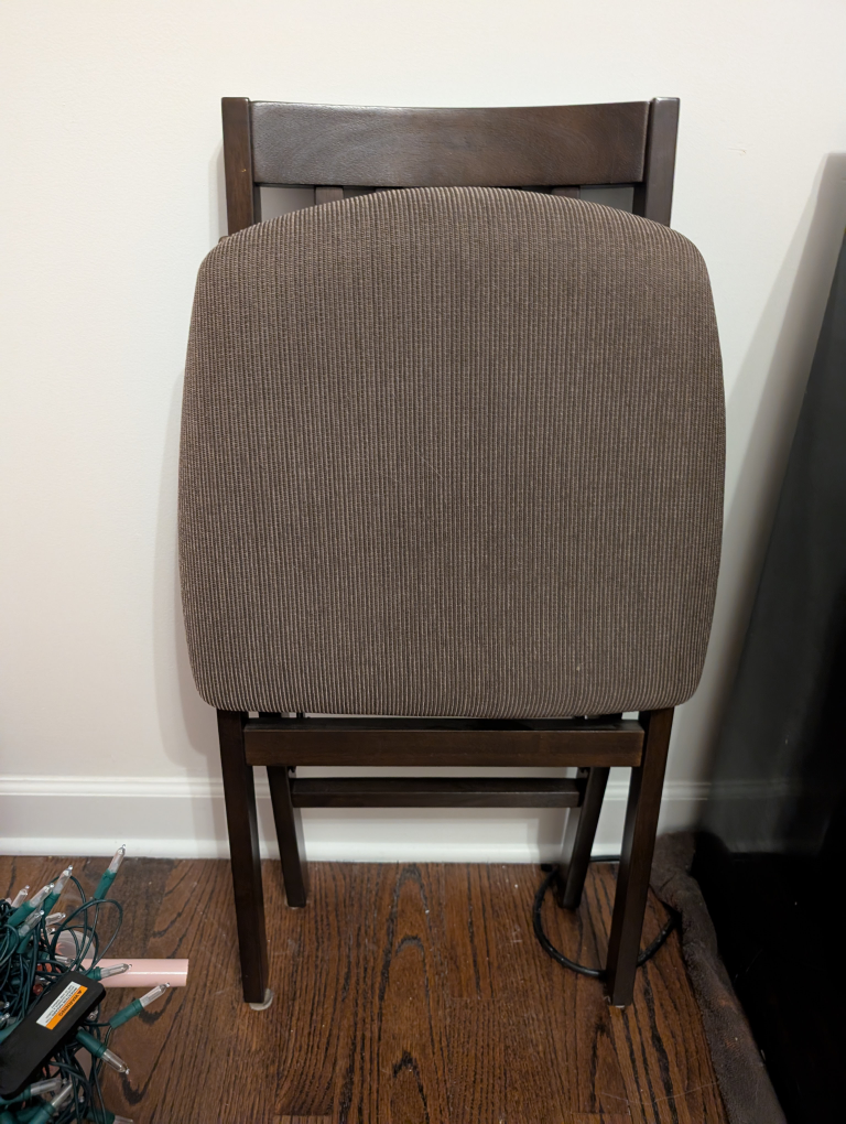 Set of Four Dark Brown Folding Chairs from Costco - photo 2