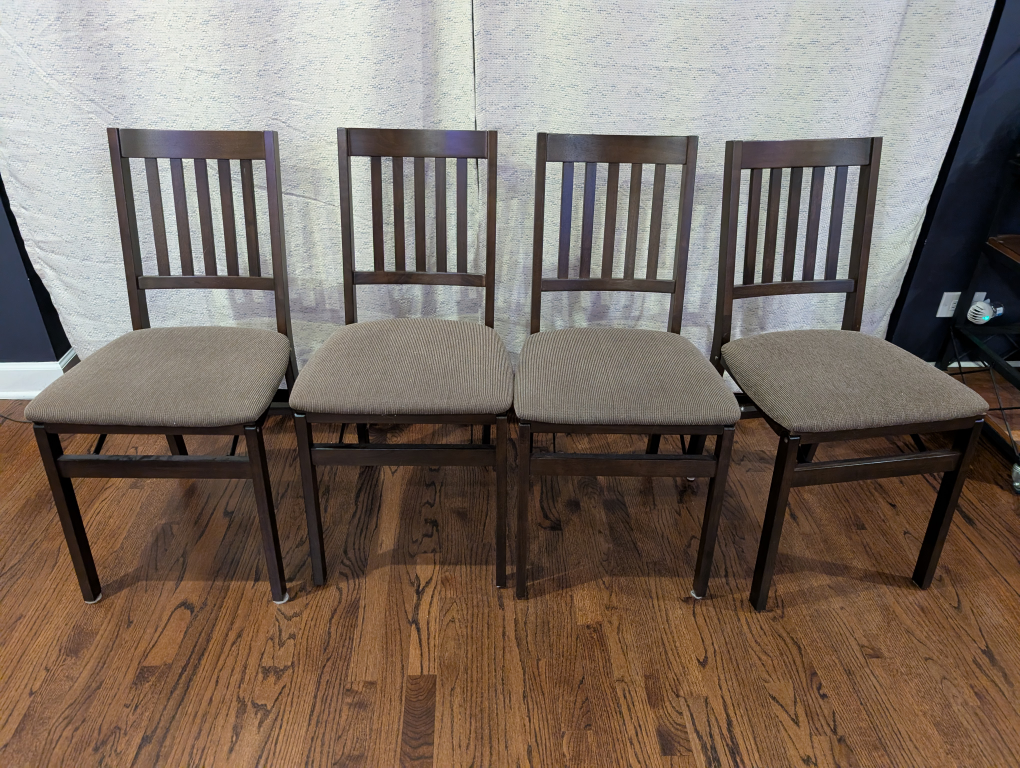 Set of Four Dark Brown Folding Chairs from Costco - photo 4