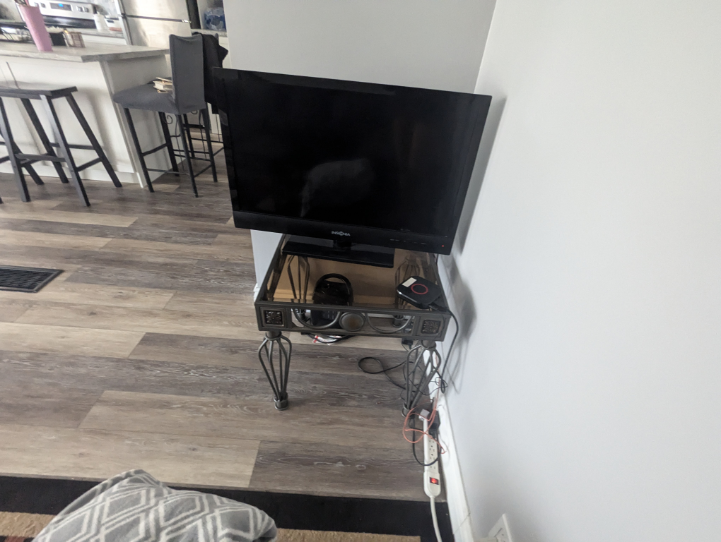 glass coffee table with side table - photo 2