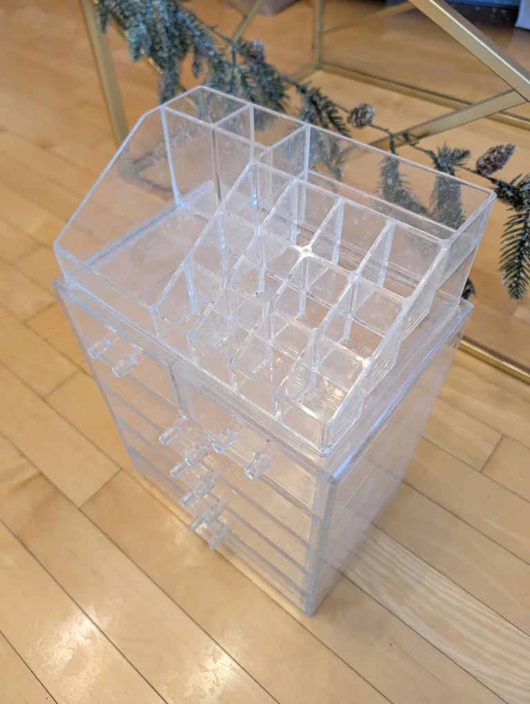 Clear Acrylic Makeup Organiser with Drawers image indicator(2)