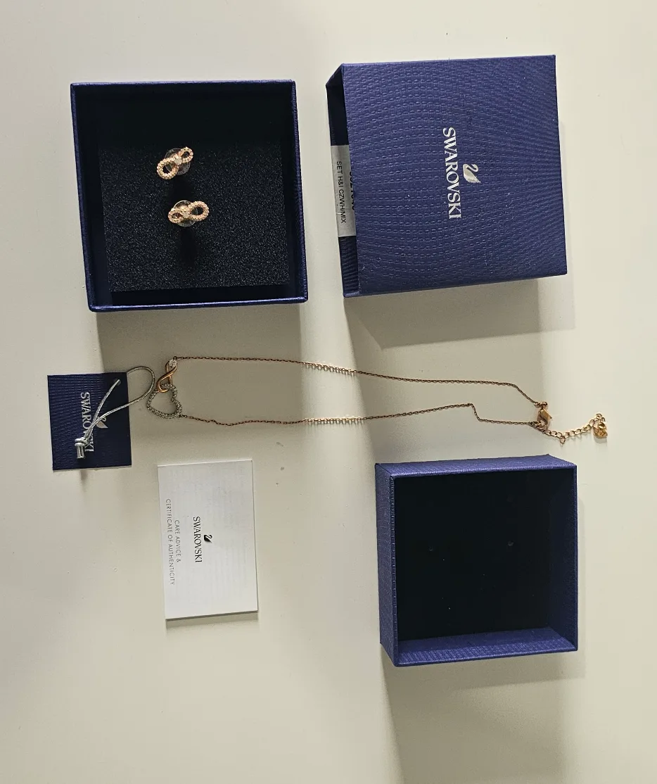 Swarovski Infinity Heart Necklace and Earrings Set image indicator(5)