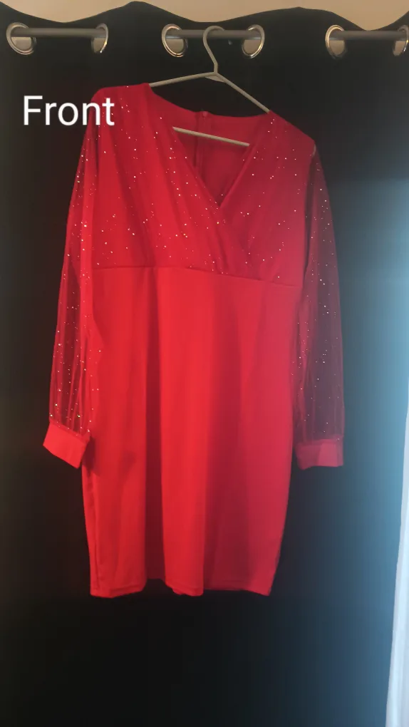 Red sparkly dress, size xl image indicator(2)