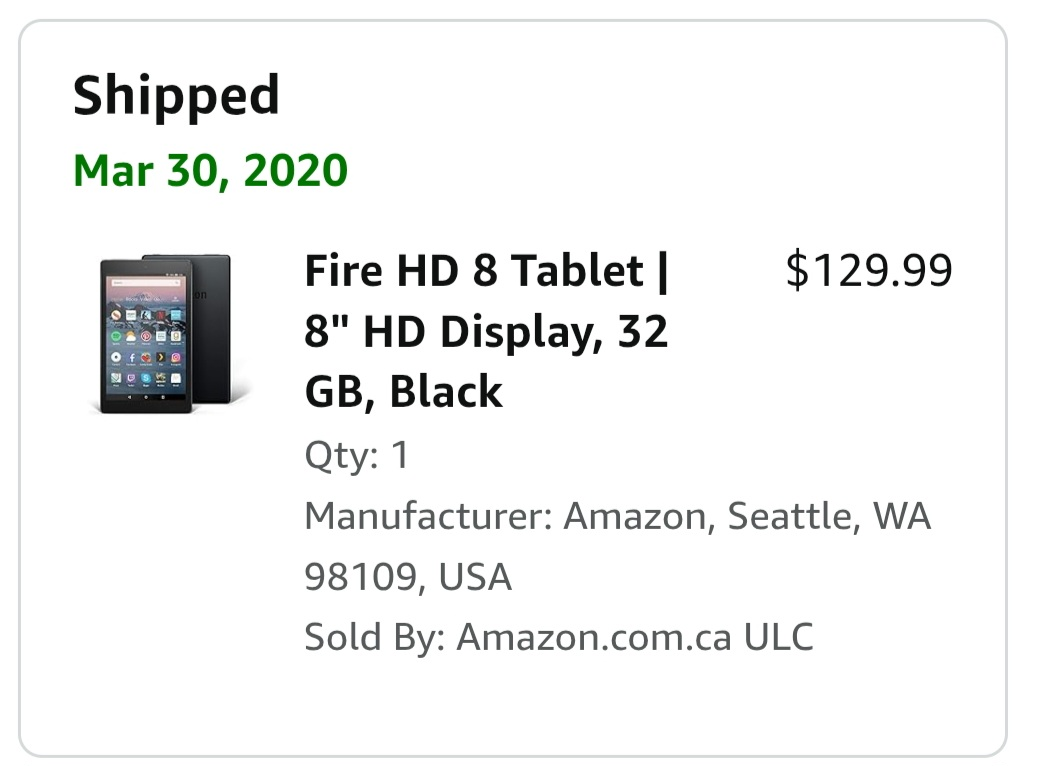 Amazon Fire HD 8 Tablet - 8" HD Display, 32 GB, Black