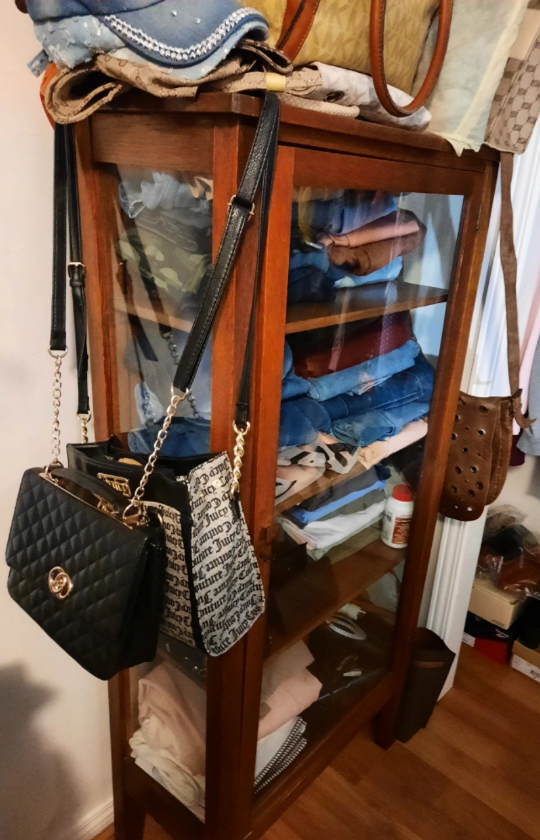 Vintage Wooden Display Cabinet with Glass Doors, - photo 5