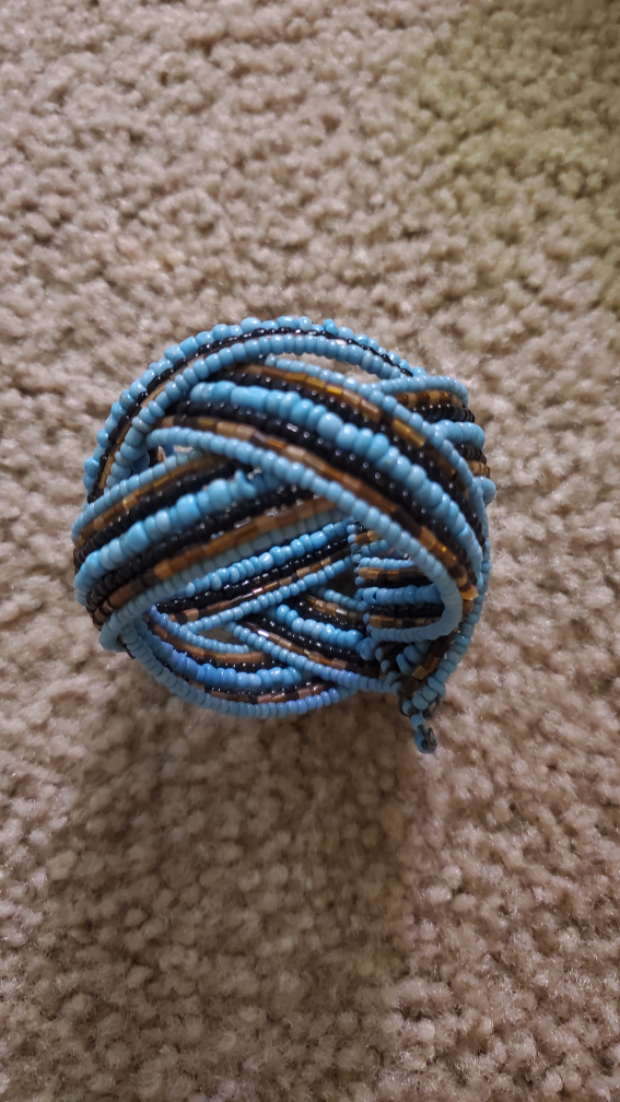 Beaded Wrap Bracelet - Turquoise, Brown & Black color - photo 2