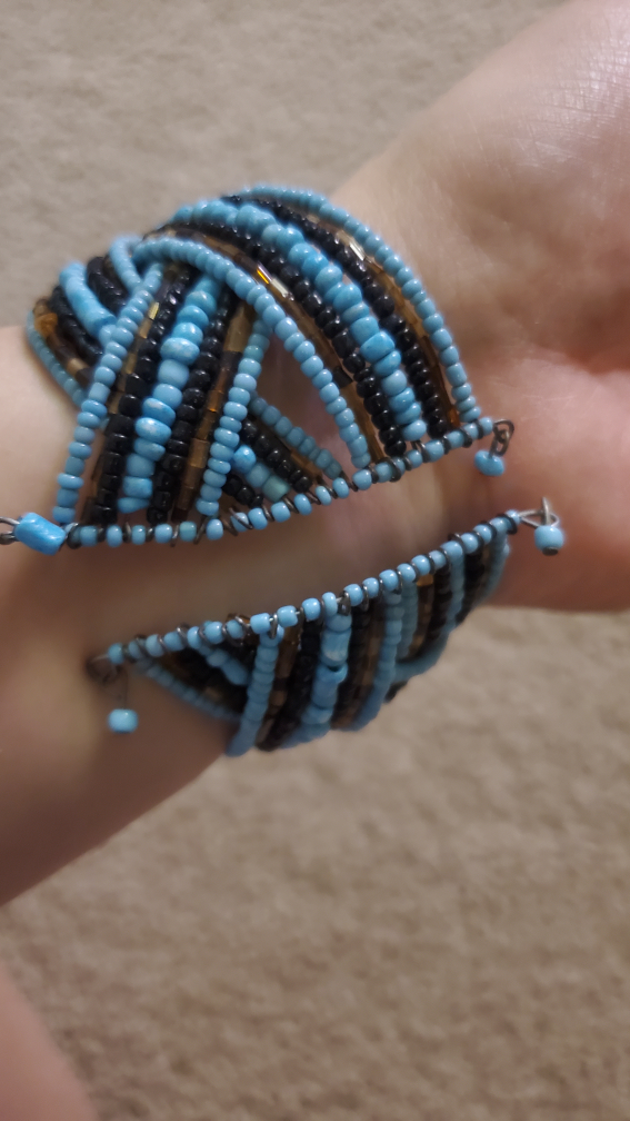 Beaded Wrap Bracelet - Turquoise, Brown & Black color - photo 4