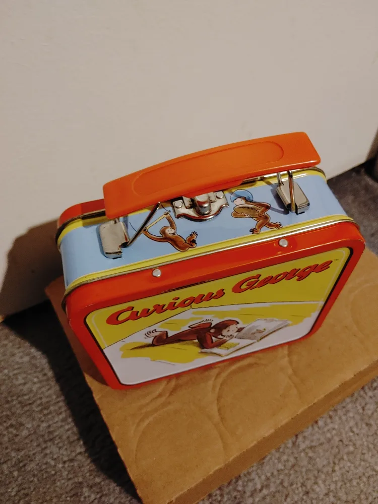 🥕CURIOUS GEORGE RARE VINTAGE MINI LUNCHBOX image indicator(2)