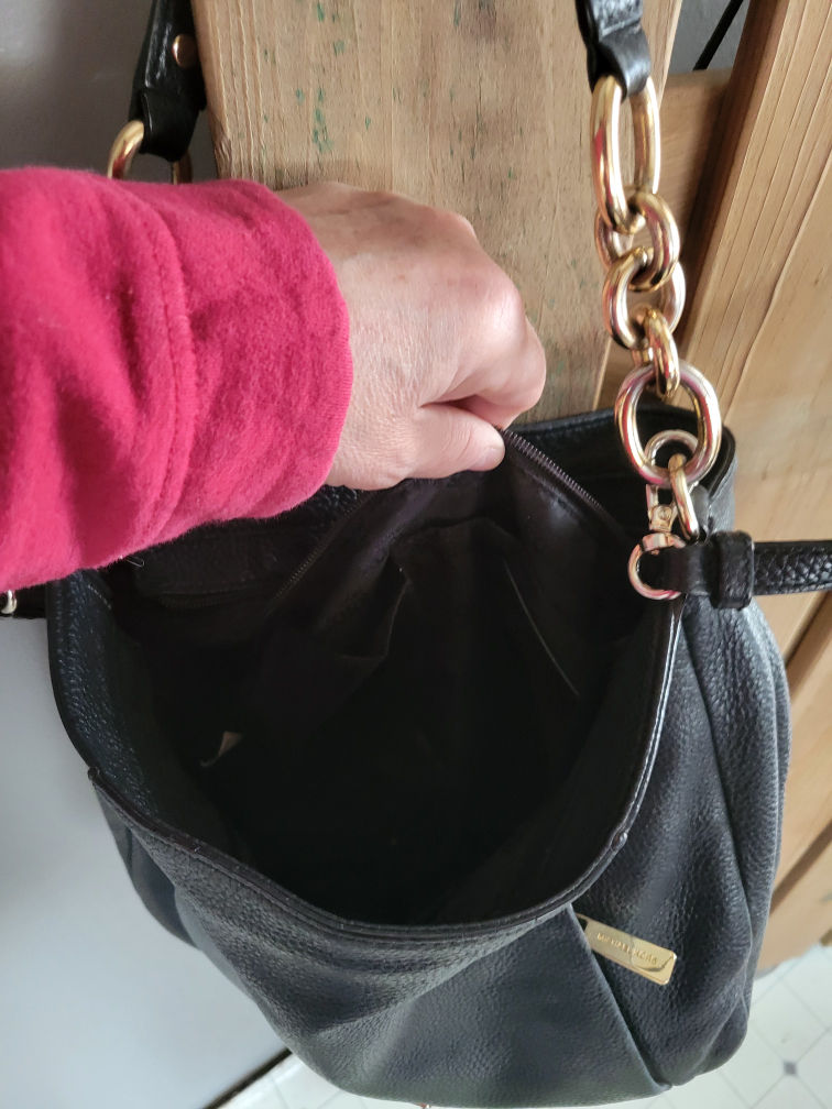 Michael Kors Black Leather Hobo Bag