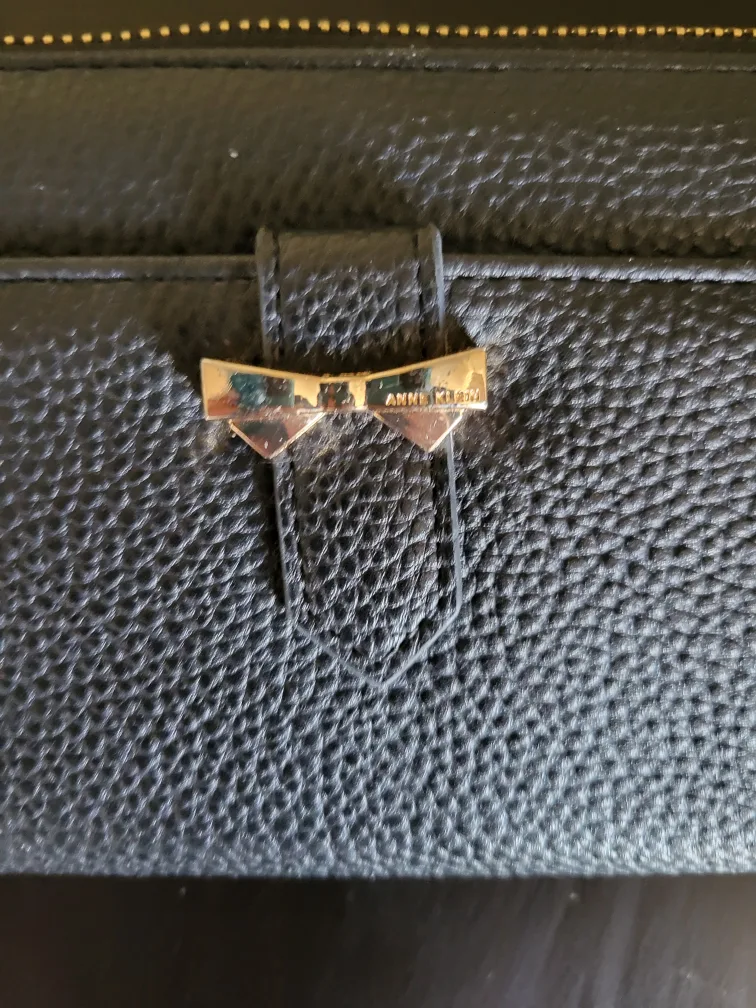 Black Annie Klein Zip-Around Wallet image indicator(4)