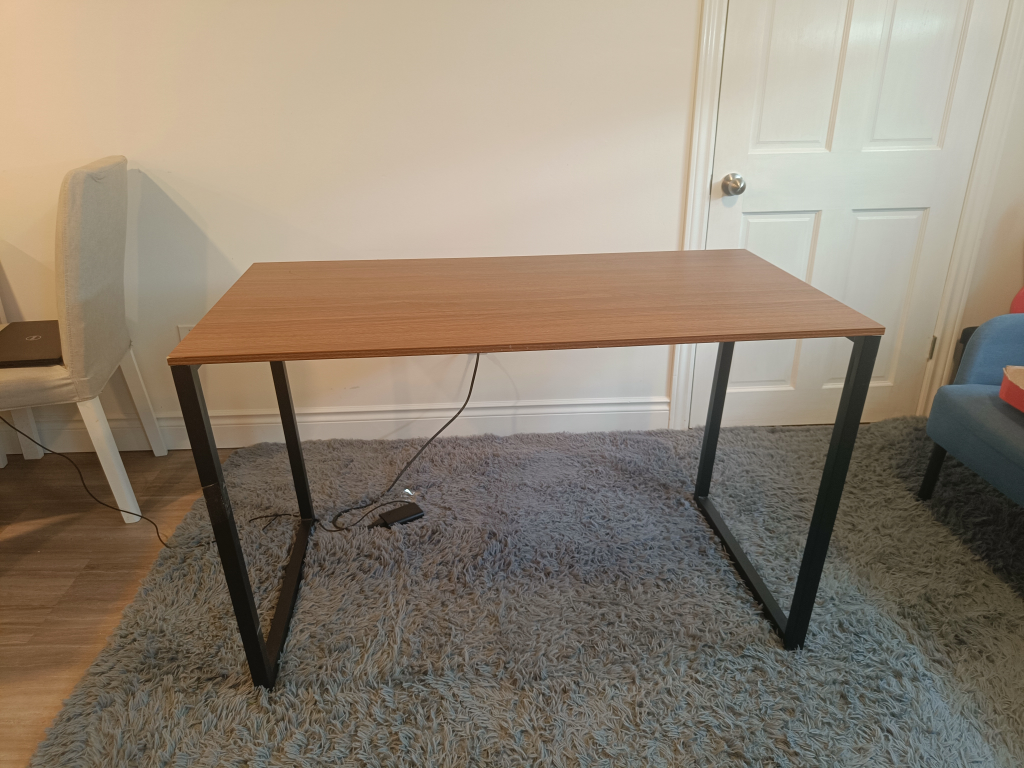 Dinning table/computer desk with 4 chairs - photo 2