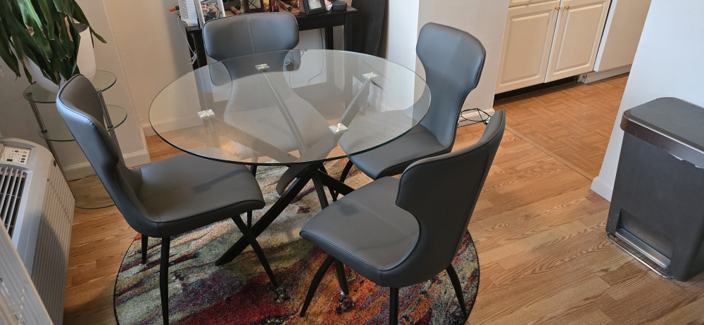 Glass Top Dining Table with Four Chairs - photo 4