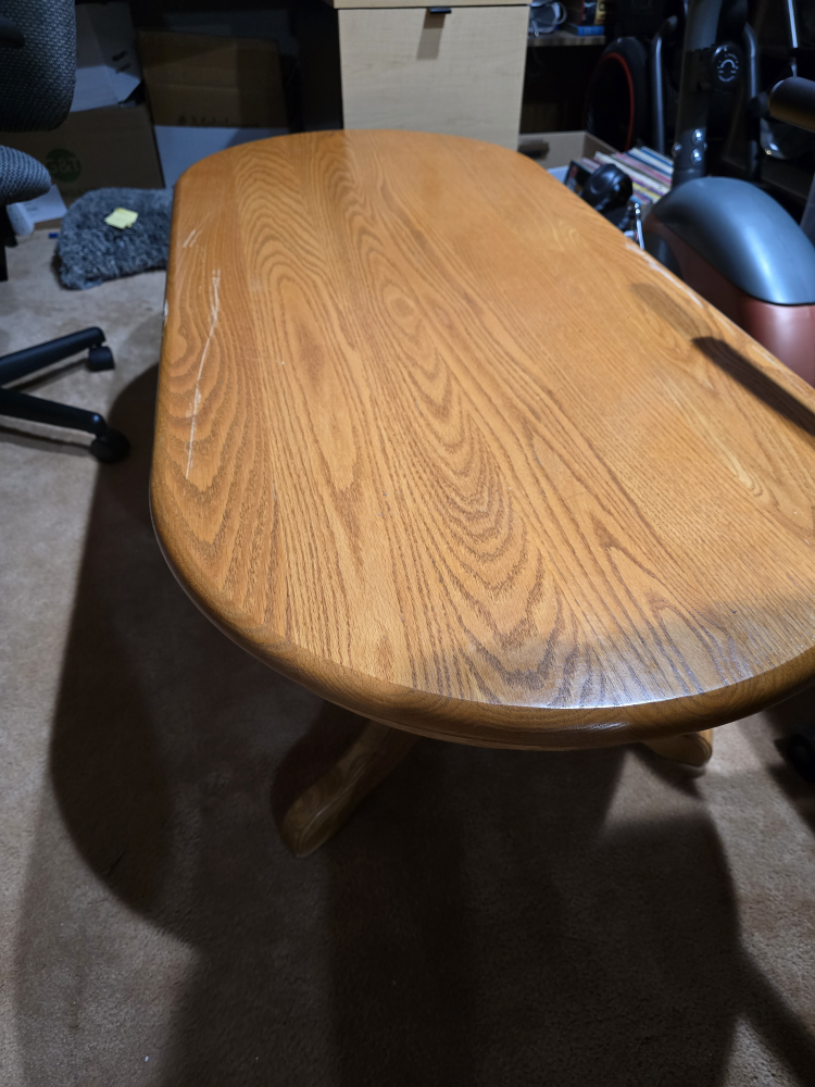 Oval Wood Coffee Table