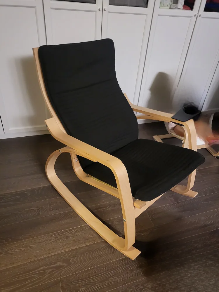 IKEA LACK Rocking Chair with Removable Cushion image indicator(2)