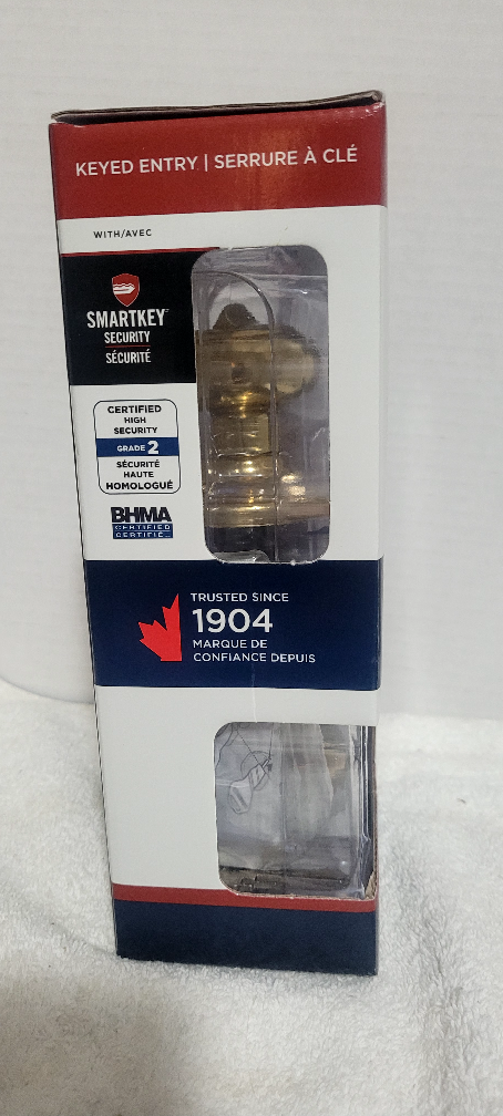 Weiser SmartKey Keyed Entry Door Knob Set - Gold - photo 2