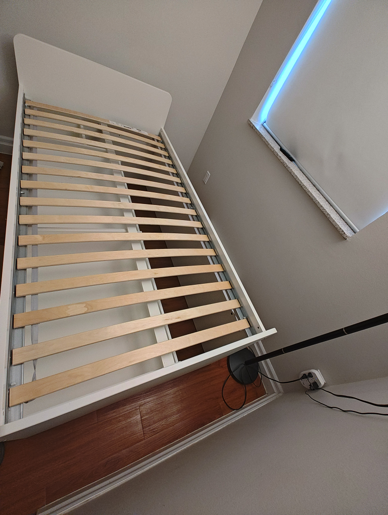 White Twin-Size Platform Bed with Storage Drawers + Mattress - photo 3