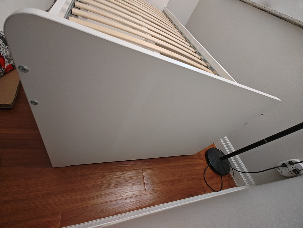 White Twin-Size Platform Bed with Storage Drawers + Mattress - photo 5