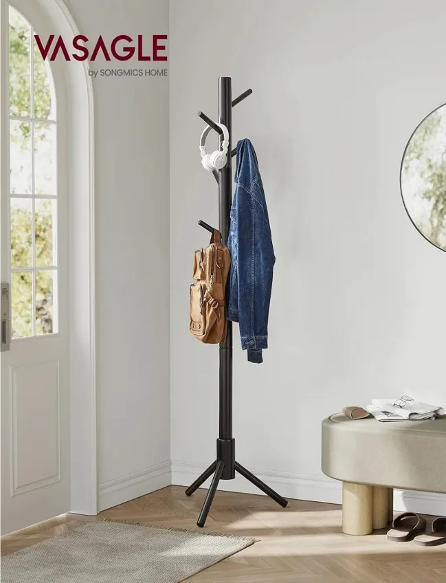 Coat Rack - 8 Hook Freestanding Clothes Tree image indicator(2)