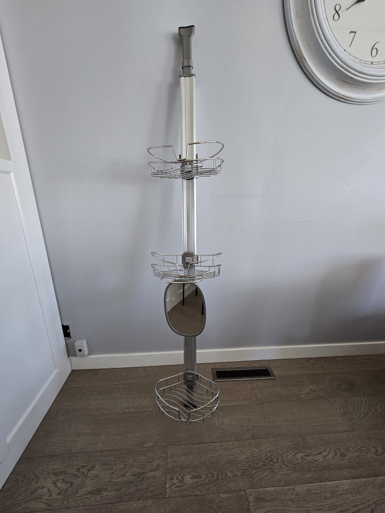 Adjustable Shower Caddy with Mirror