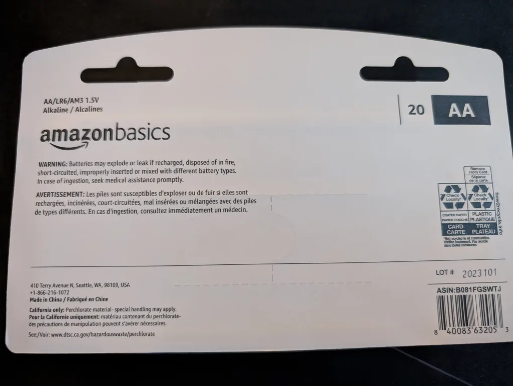 20 Amazon Basics AA Alkaline Batteries image indicator(3)