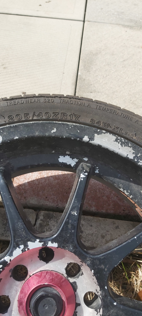Set of  205/40ZR17 tires and rims