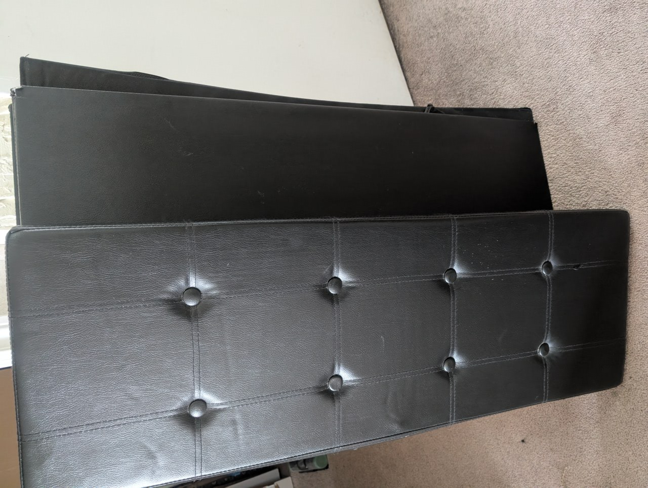black fold down storage bench - photo 2