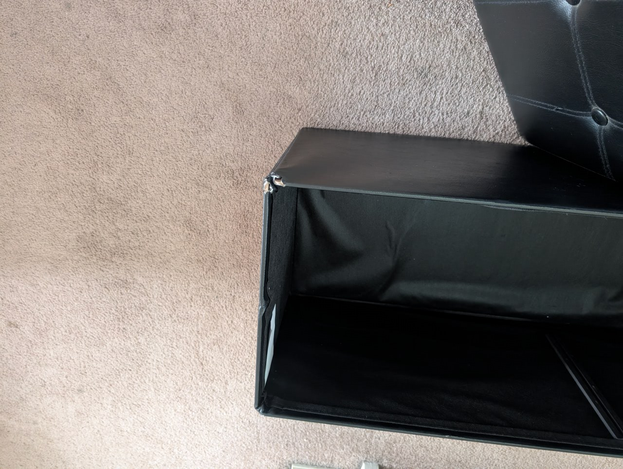 black fold down storage bench - photo 3