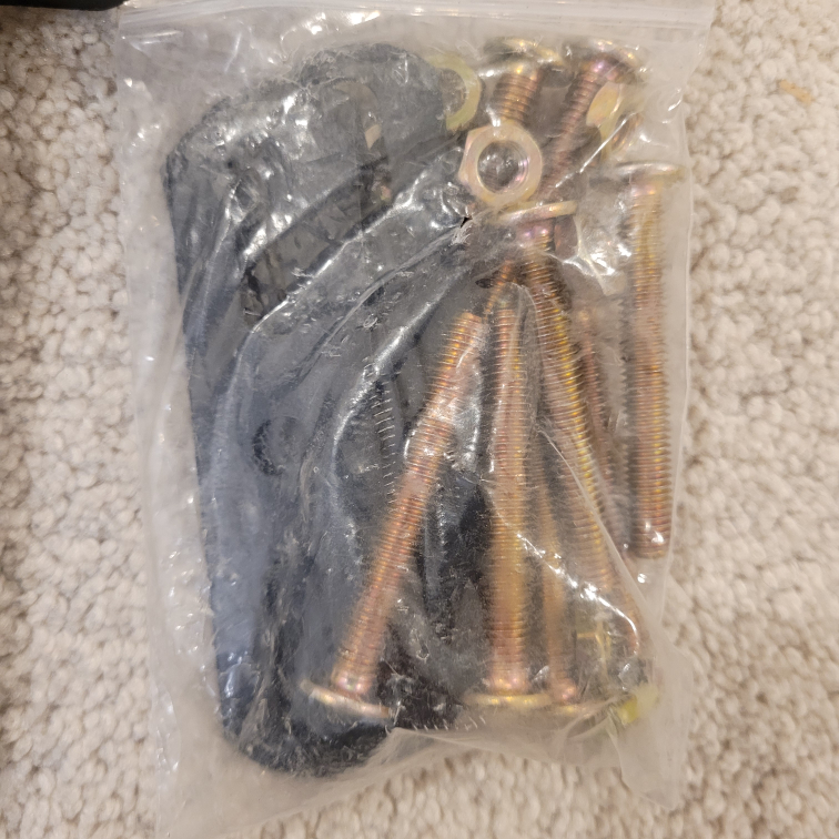 Set of 4 Black Metal Bed Frame Legs with Mounting Hardware - photo 4