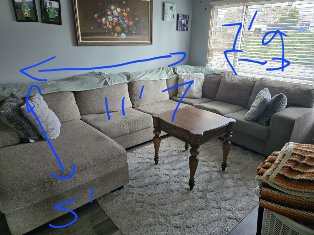 Large U-Shaped Sectional Sofa