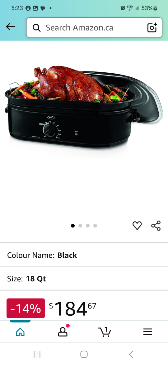 18 Qt Black Roaster Oven - photo 4