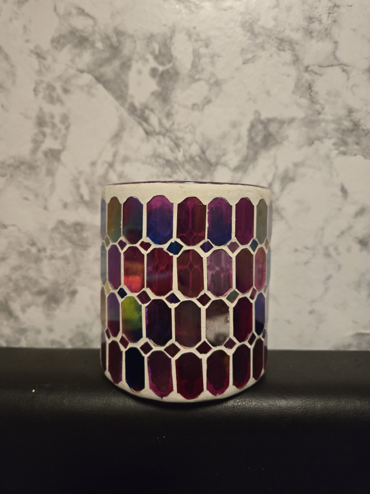 Mosaic Glass Candle Holder