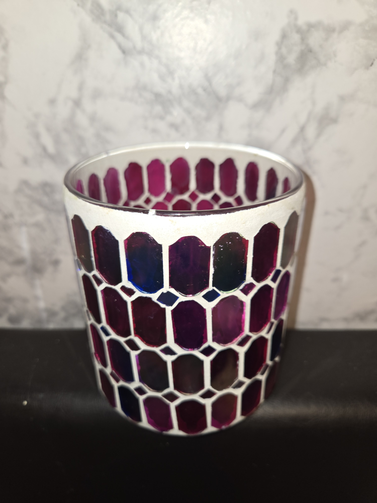 Mosaic Glass Candle Holder - photo 2