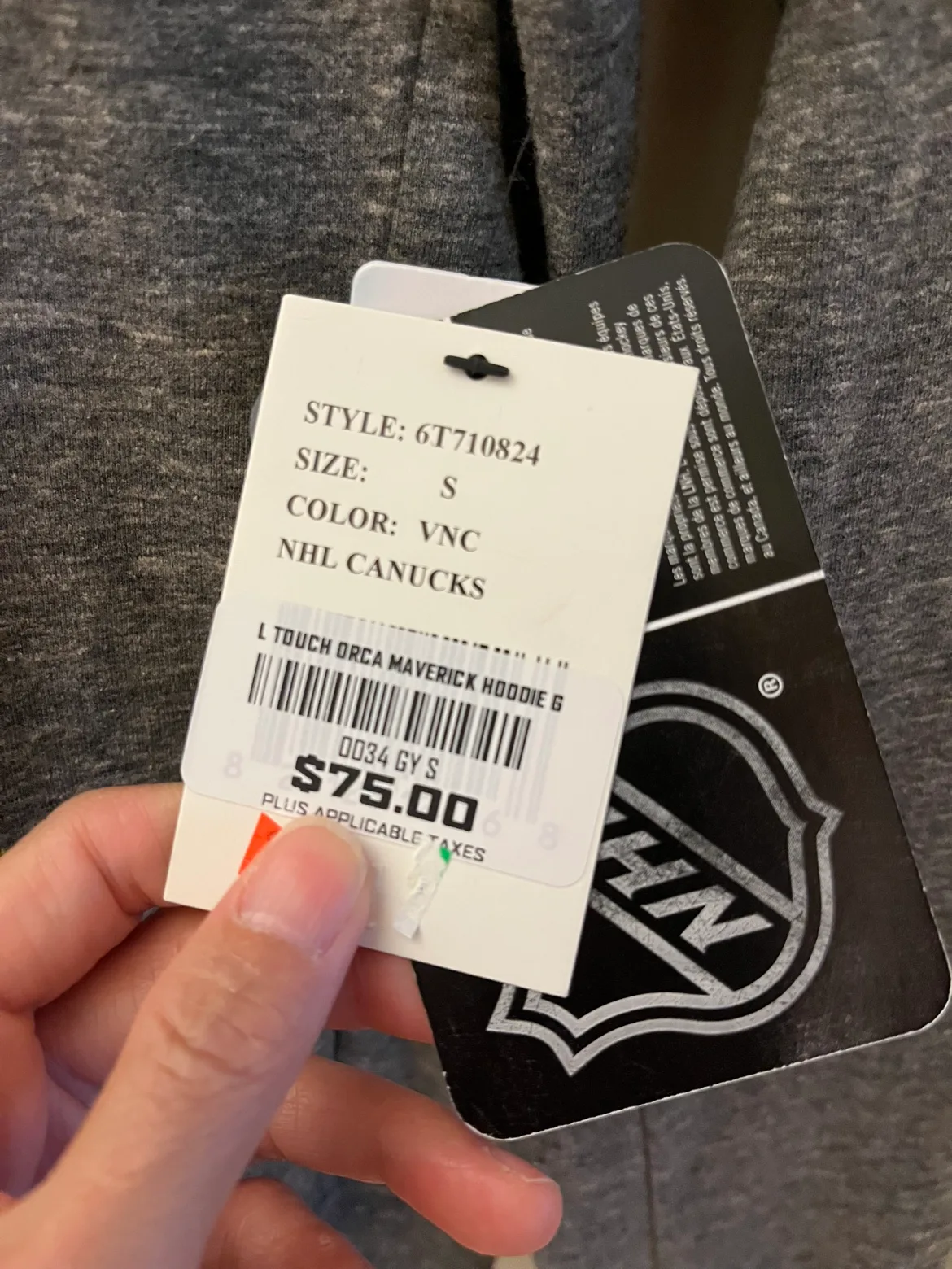 Canucks ladies full zip hoodie image indicator(4)