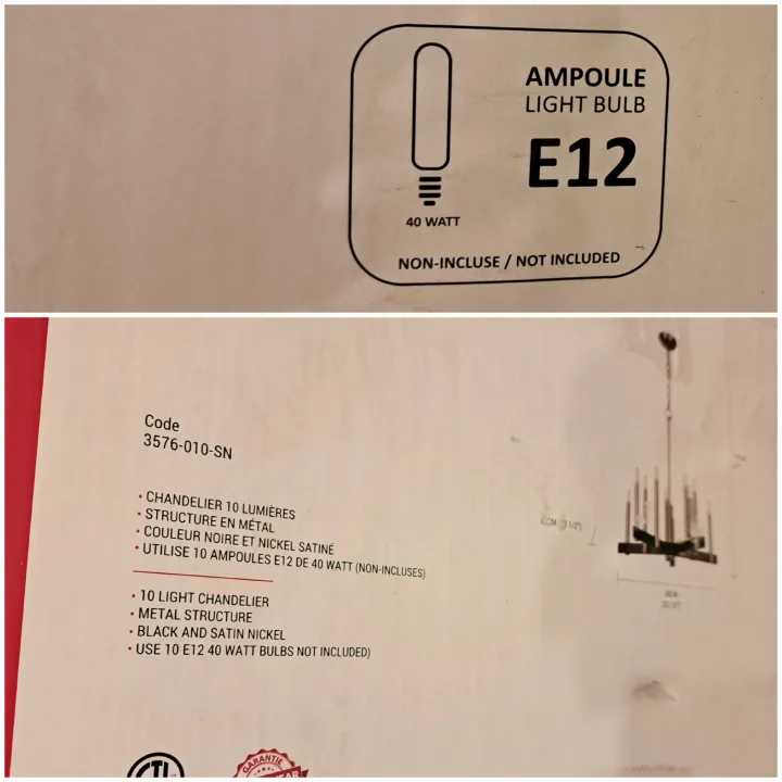 save $100: 🆕️ "Ivanna" 10-Light Chandelier - Satin Nickel image indicator(4)