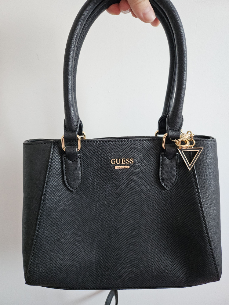 Guess Black Snakeskin-textured Handbag - photo 2