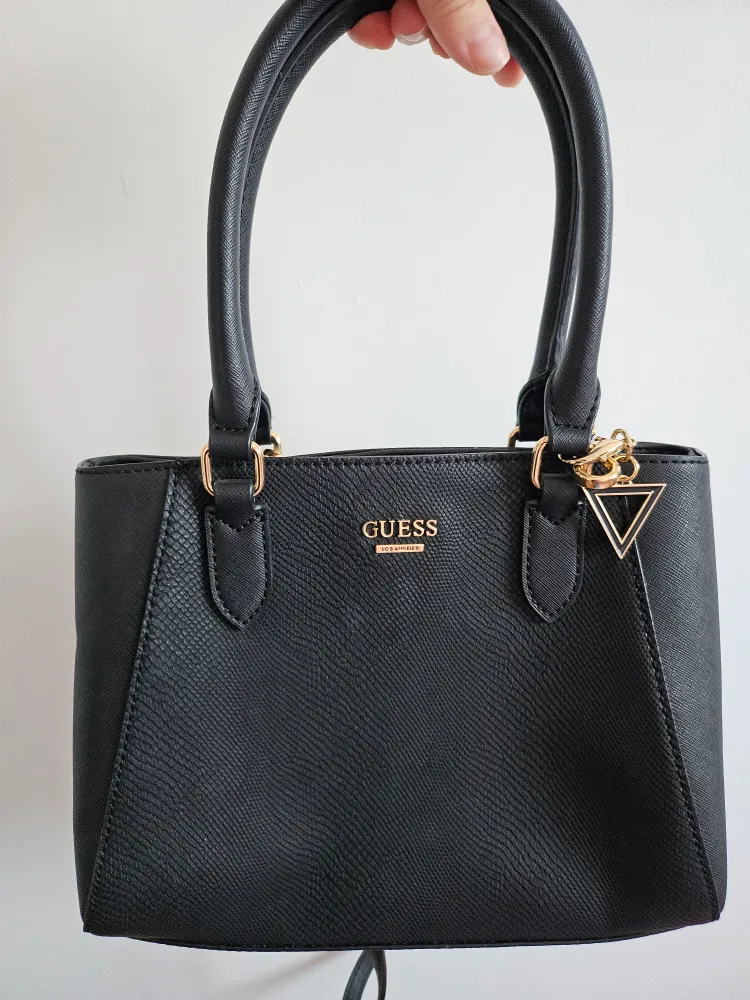 Guess Black Snakeskin-textured Handbag image indicator(2)