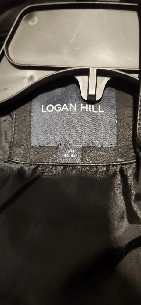 Men's Logan Hill Black Leather Jacket - Size L image indicator(2)