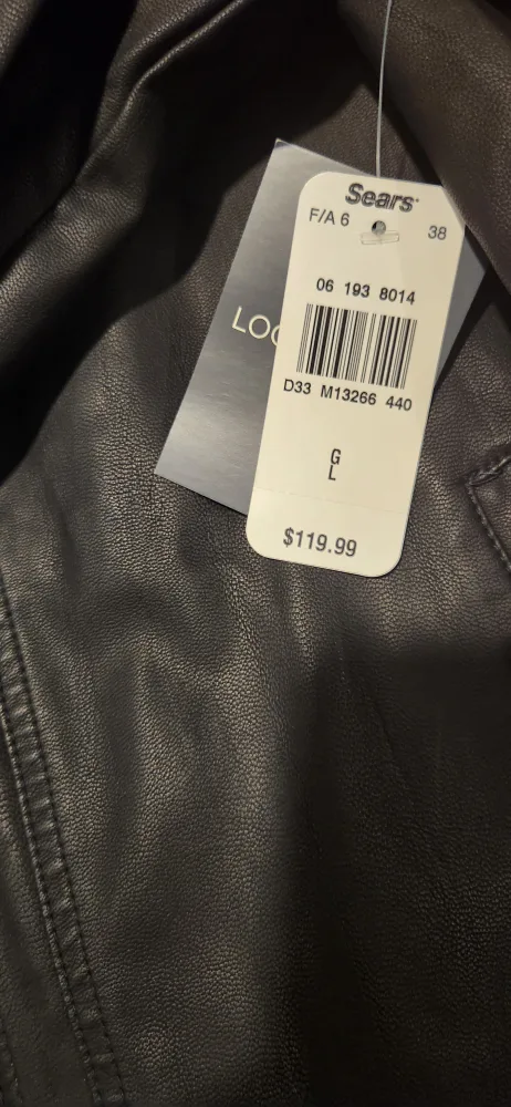 Men's Logan Hill Black Leather Jacket - Size L image indicator(4)