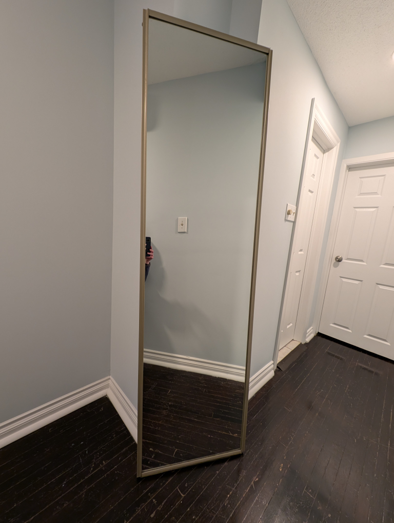 Full-Length Floor Mirror - Gold Frame