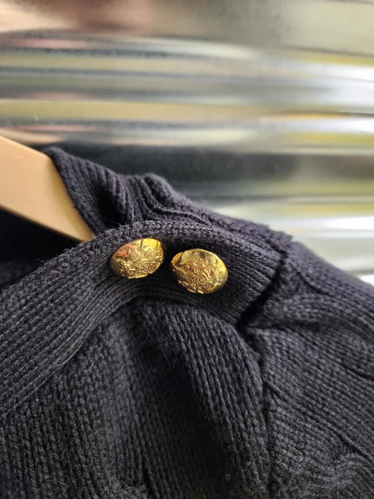 Lauren Ralph Lauren Black Cable Knit Sweater image indicator(2)