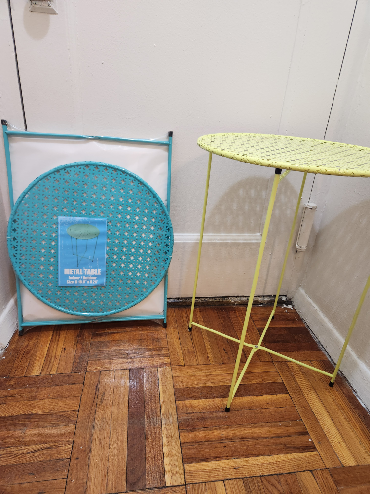 Metal Folding Table - Indoor/Outdoor - Yellow - photo 3