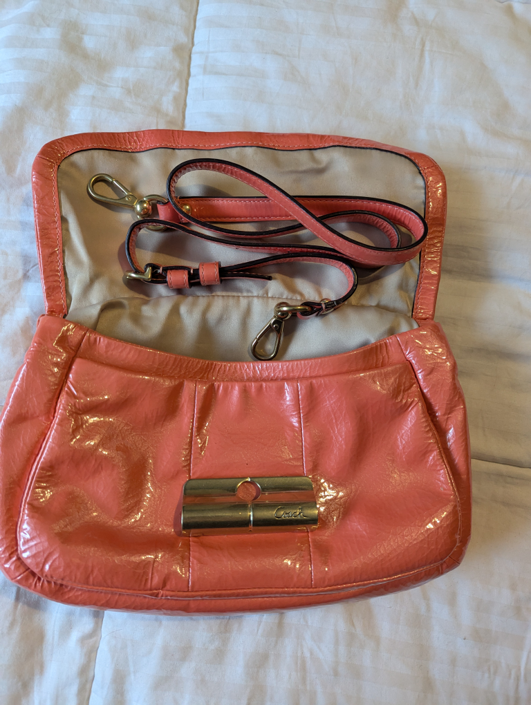 Coach Kristin Coral Patent Leather Shoulder Bag - photo 2