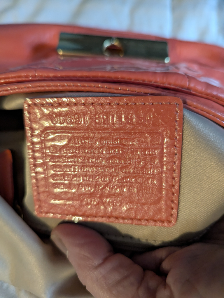 Coach Kristin Coral Patent Leather Shoulder Bag - photo 4