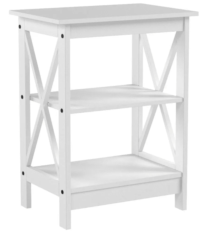 End Table - White, 3 Tier - photo 2