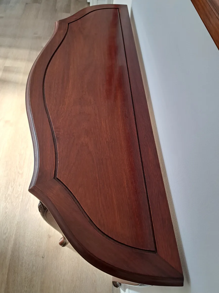 Vintage Hand-carved Chinese Redwood Console Table With Mirror image indicator(4)