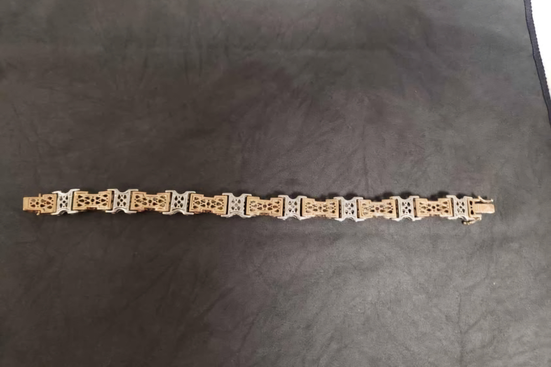 Two-Tone Diamond Unisex Bracelet - photo 4