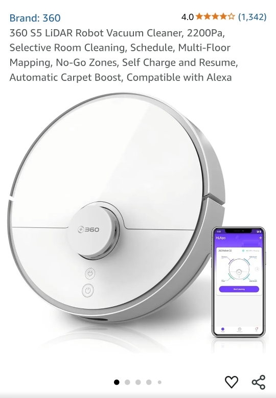 360 S5 Robot Vacuum Cleaner
