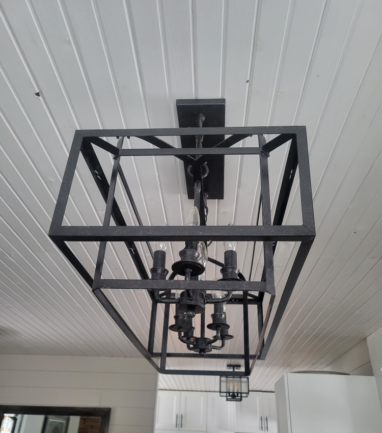 Black Metal Rectangular Chandelier - photo 4