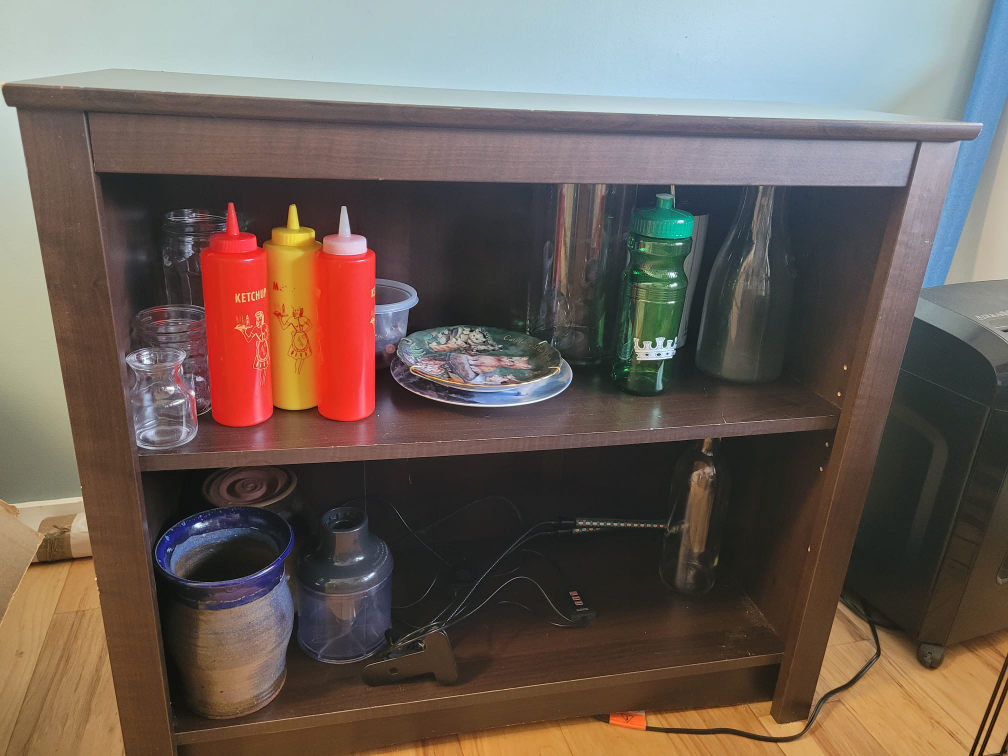 Dark Brown Wooden Bookcase