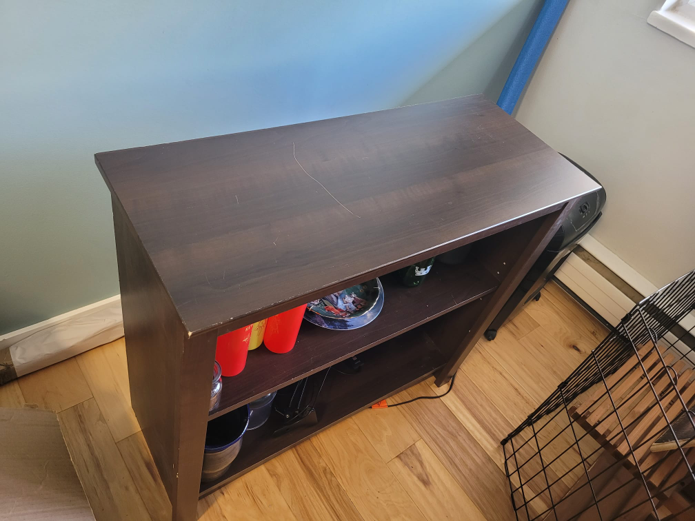 Dark Brown Wooden Bookcase - photo 2