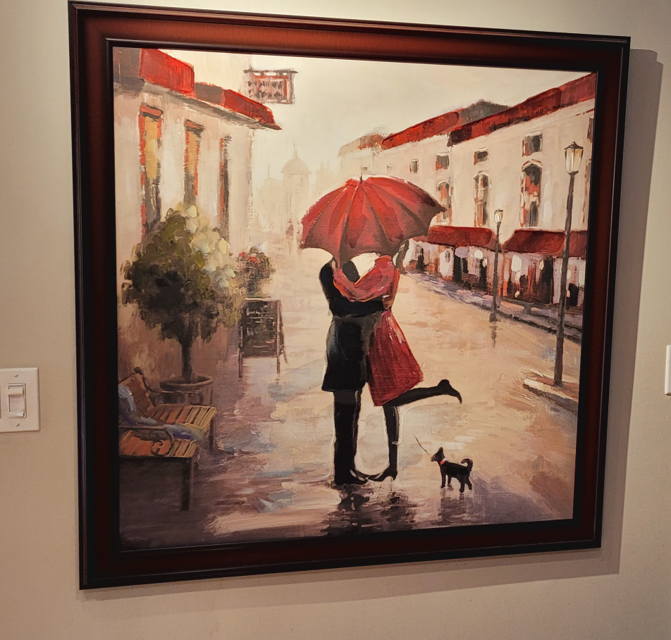 Framed Romantic Couple canvas painting - photo 5